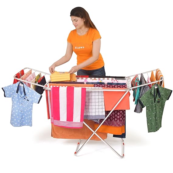 LiMETRO STEEL Foldable Clothes Stand for Drying Clothes Stainless