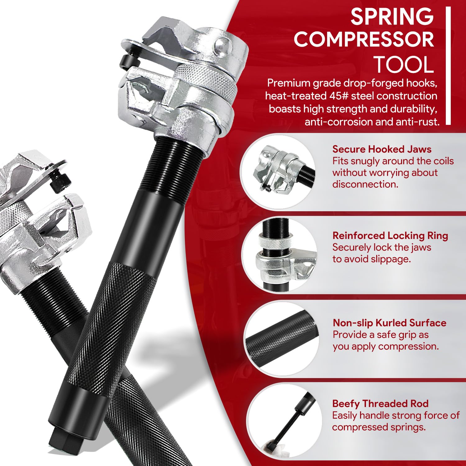 Pt Tools Spring Compressor Spring Compressor Tool Automotive Heavy Duty Tool – MacPherson Strut ...