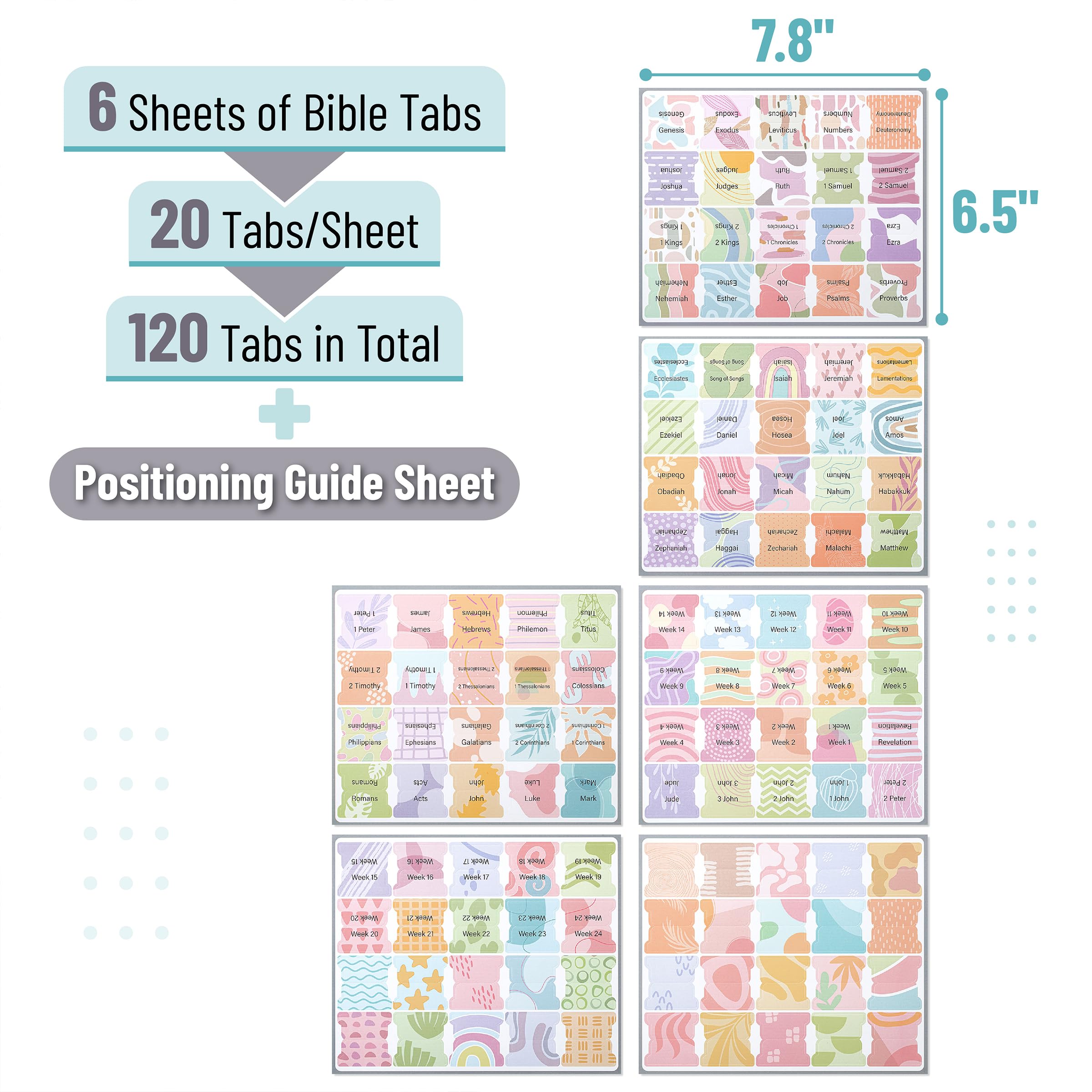 Snapklik.com : Bible Tabs, 120 Tabs, Laminated Bible Tabs For Women And ...