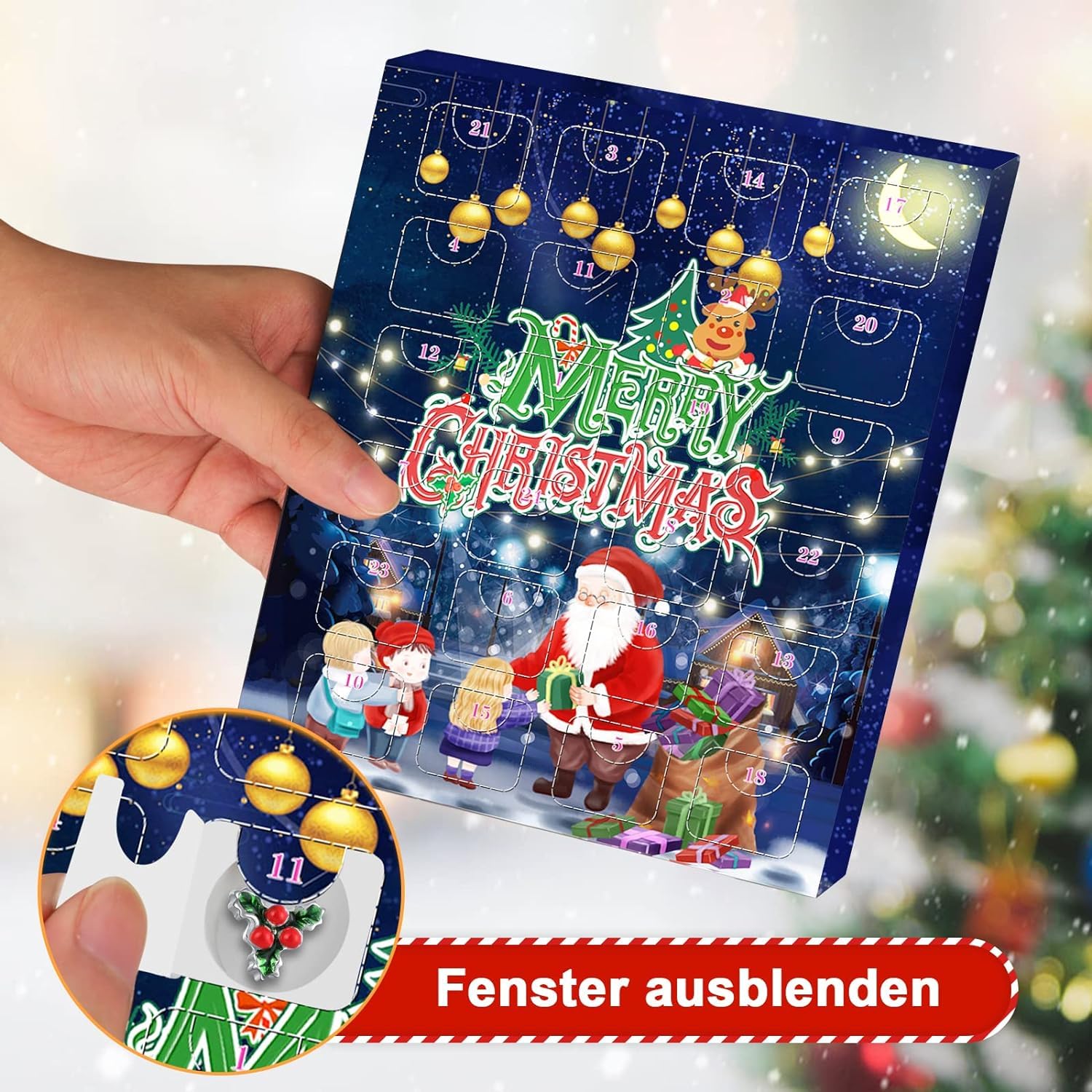 WEVOL Calendario Avvento 2024 Bambina, Calendario dell'avvento Gioielli Natale Ragazze Kinder, Calendario Avvento Braccialetti con Ciondoli Regalo di Natale Bambini Ragazze 5 6 7 8 9 10 11 12 13 Anni