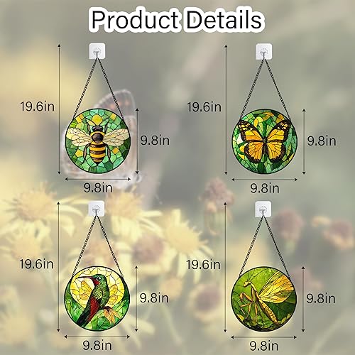 Miniatura 62 de Colgador de vidrieras para colgar, paloma blanca voladora, panel de cristal de diamante, bonitos pájaros, decoración para cumpleaños para mujeres