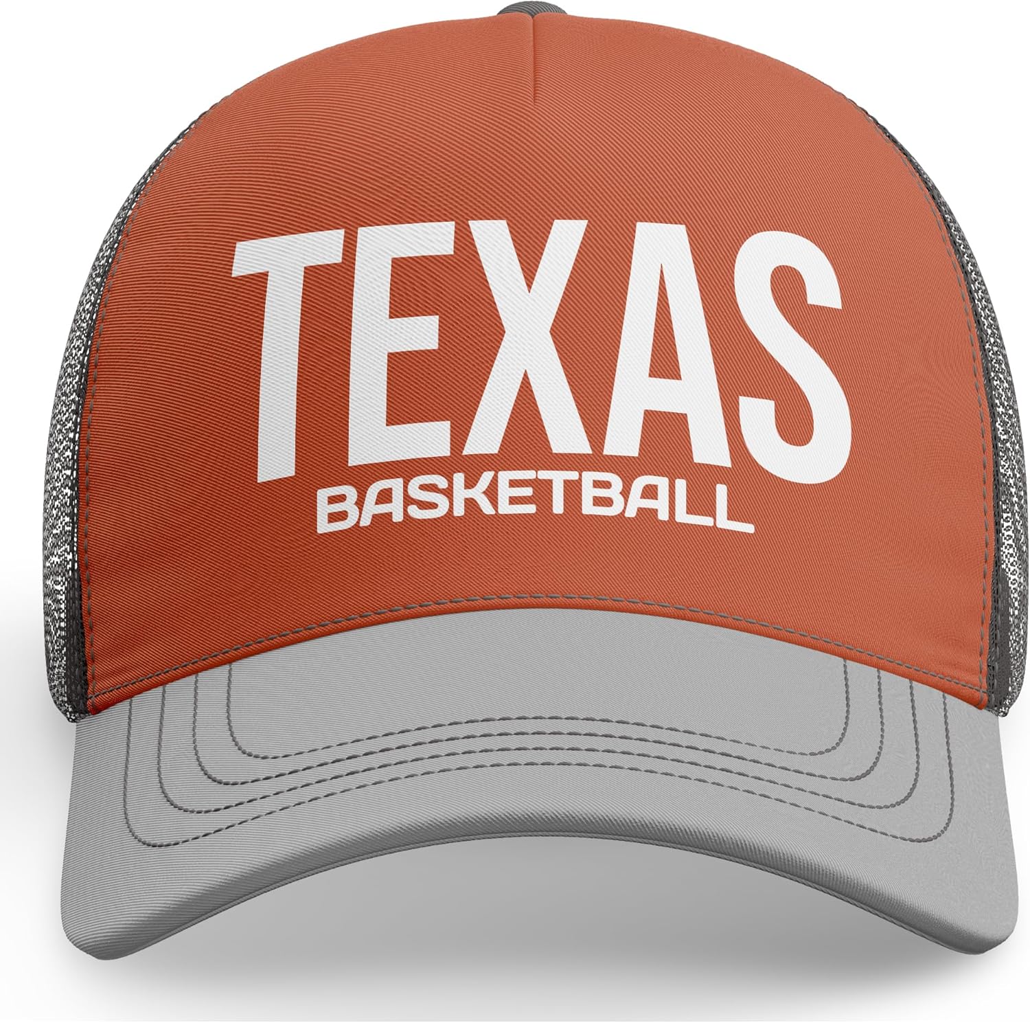 Printbox Originals Texas Basketball Trucker Cap, Embroidered Austin Texas Hat, Longhorn Sport Premium Gifts
