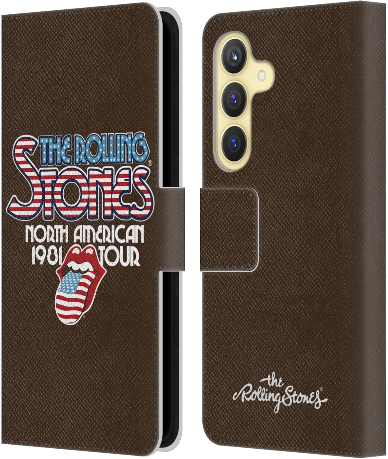 Head Case Designs Officially Licensed The Rolling Stones North American Tour 1981 Key Art Leather Wallet Case Compatible with Samsung Galaxy S24 5G