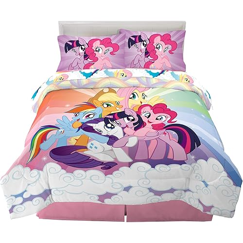 Franco Kids Bedding Super Soft Microfiber Comforter and Sheet Set, 5 Piece Full Size, My Little Pony