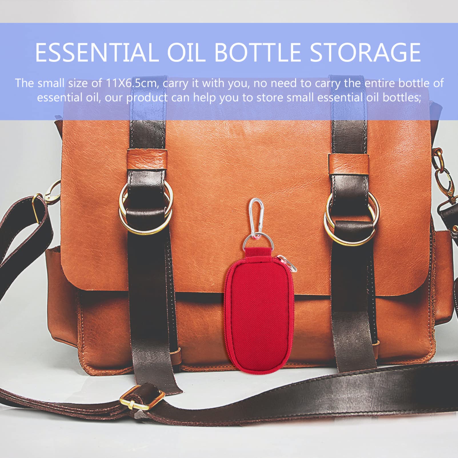 Ipetboom 1Pc Essential Oil Organizer Bag Compact Slot Storage Case for Bottles Durable Essential Oil Holder for Travel Home Use