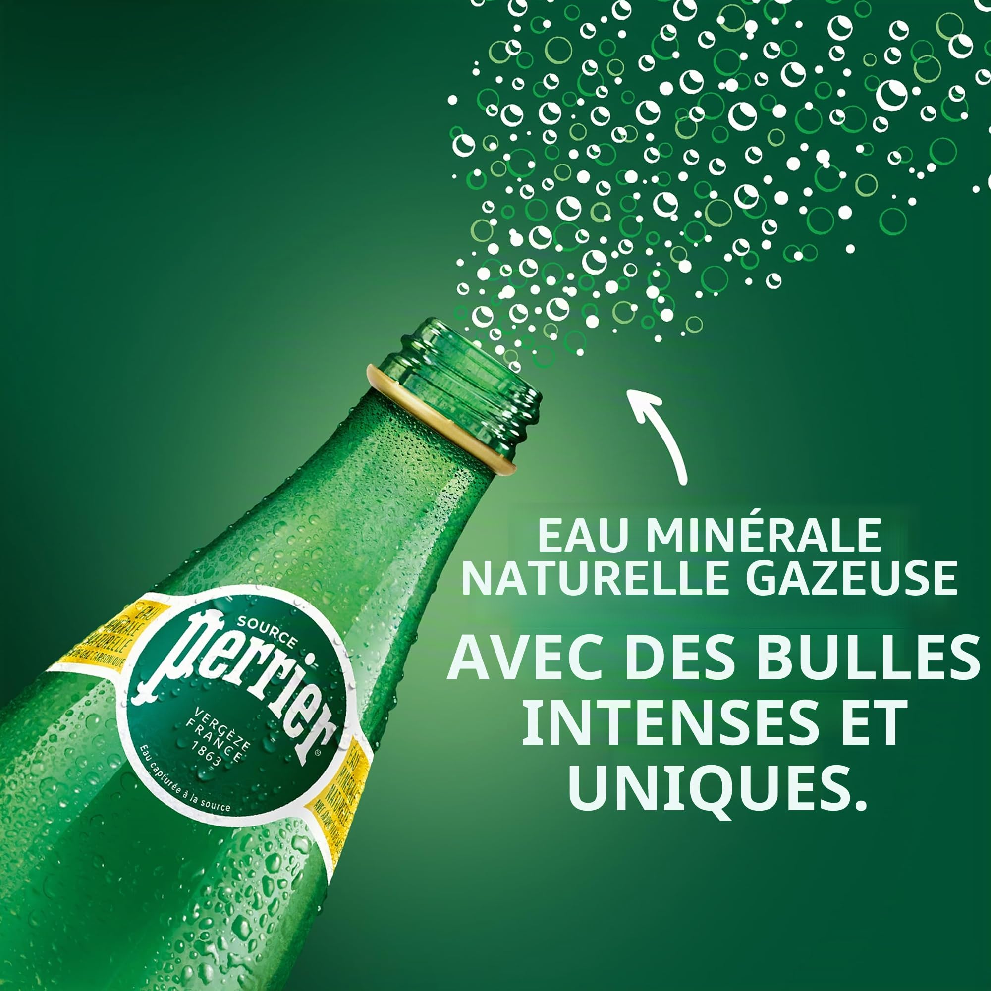 Perrier - Eau avec gaz - Lot de 6 bouteilles de 500 ml