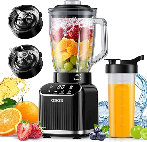 GDOR Professional Blender for Smoothies, 5 Functions, 1200 Peak Watts
