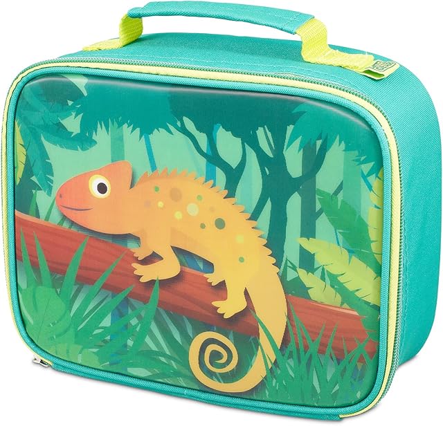 Polar Gear 1426 1741 Chameleon Insulated Lunch Bag Changel for Kids for School Nursey Indoor and Outdoor Activities, 600D Polyester, Multi Coloured