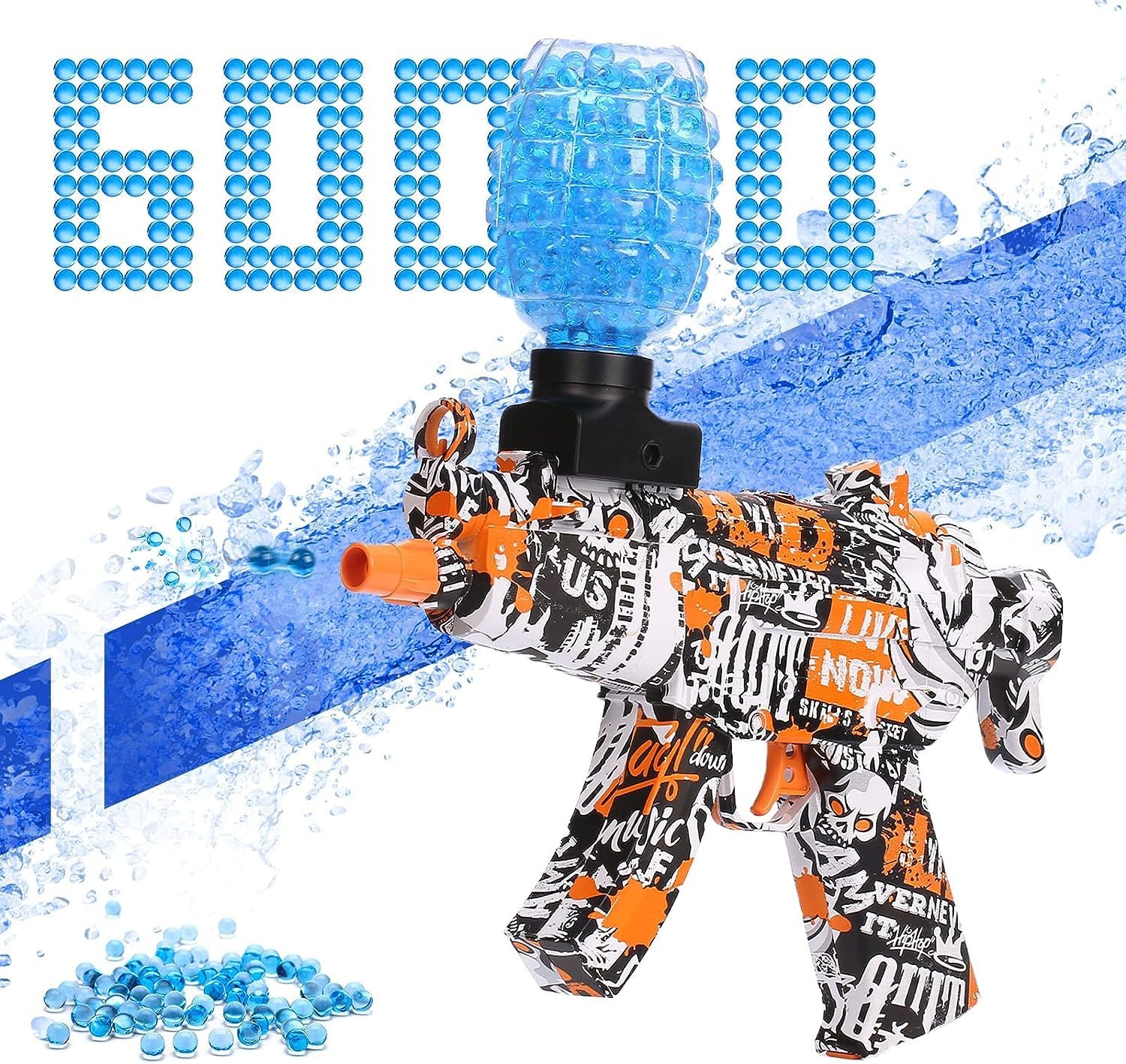 Kidology Electric Gel Blaster Gun Electric Blaster MP5 with 60,000