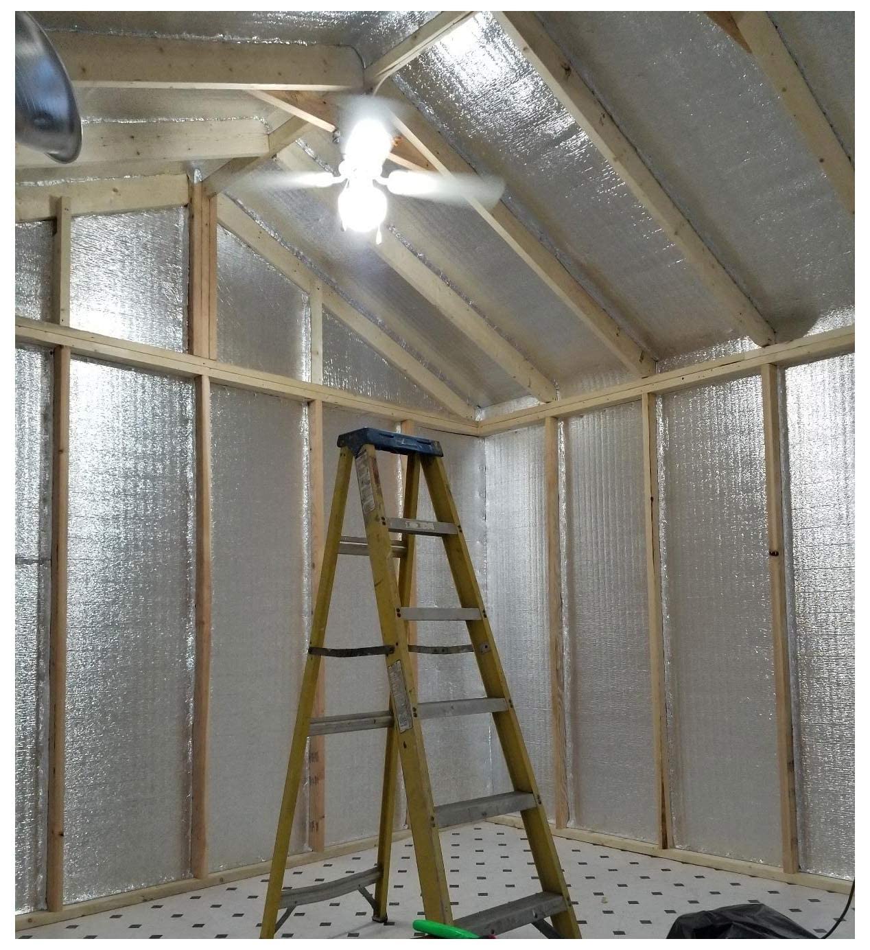 Isolante Termico Riflettente in Alluminio Rivestito, Isolante per Pareti Del Camper, Autoadesivo Isolamento Termico a Bolla, Lastra Isolante per Veicoli Finestre Pavimento Parete Tetto Scalda (Size :