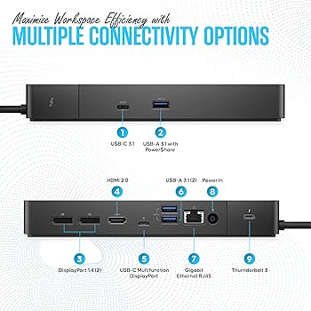 Amazon.com: WD19TBS Dell Dual Monitor Docking Station with