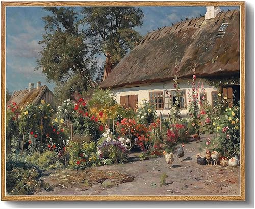 Lifeaider Arte de pared enmarcado, decoración vintage para casa de campo, paisaje costero, arte en lienzo de paisaje costero, decoración de pared