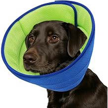 Soft Dog Cone Collar Alternative - Adjustable Comfy Cones for Large/Medium/Small Dogs to Stop Licking After Surgery, Comfortable Fabric Elizabethan Collars, Head Cone of Shame for Neuter Recovery M