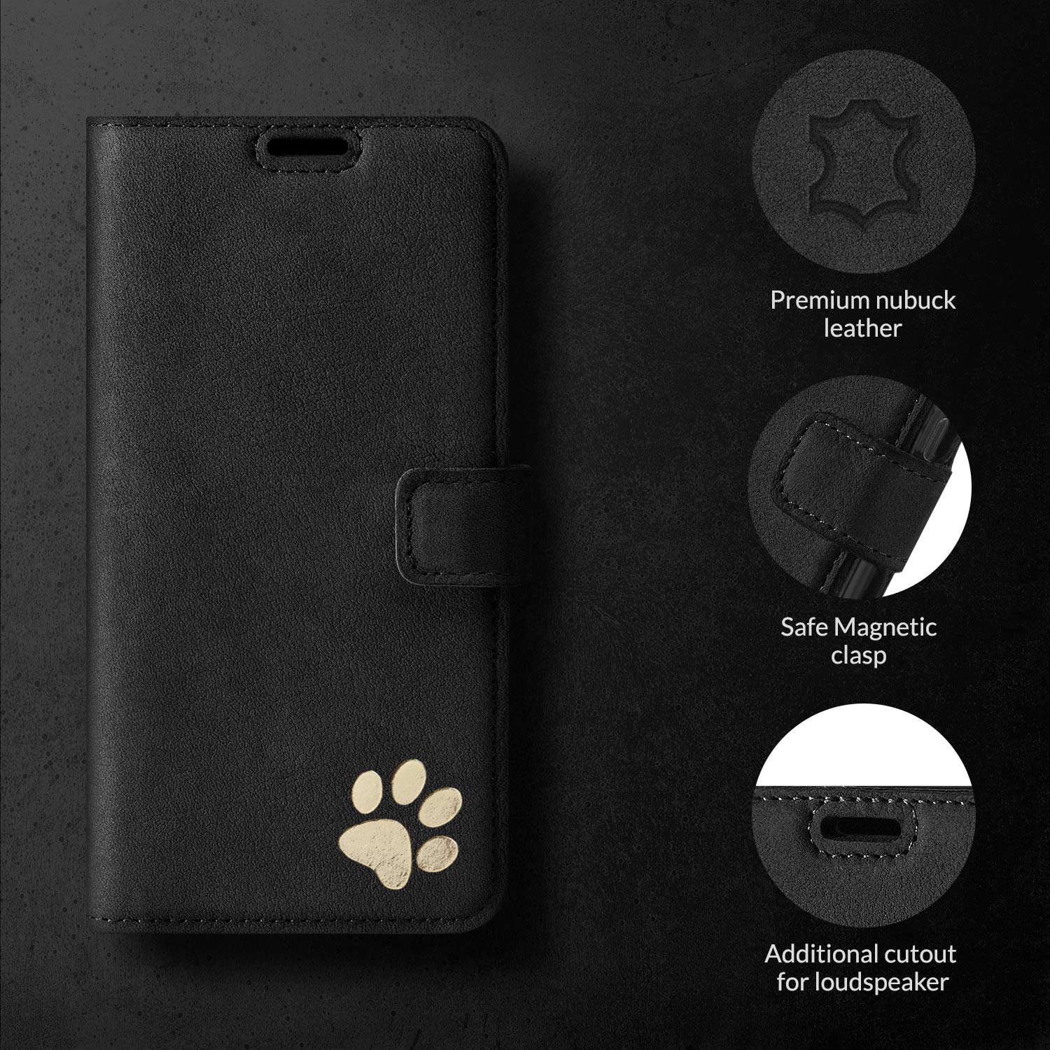 SURAZO Custodia A Portafoglio In Vera Pelle Per IPhone 14 Pro - Con Slot Carte, Cavalletto E Blocco RFID - Fatta A Mano - 3
