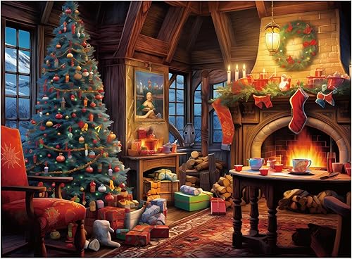 Rompecabezas de Navidad Mini Puzzle Sorpresa de Santa 1000 piezas para adultos, rompecabezas de Navidad de 1000 piezas, rompecabezas de Navidad para