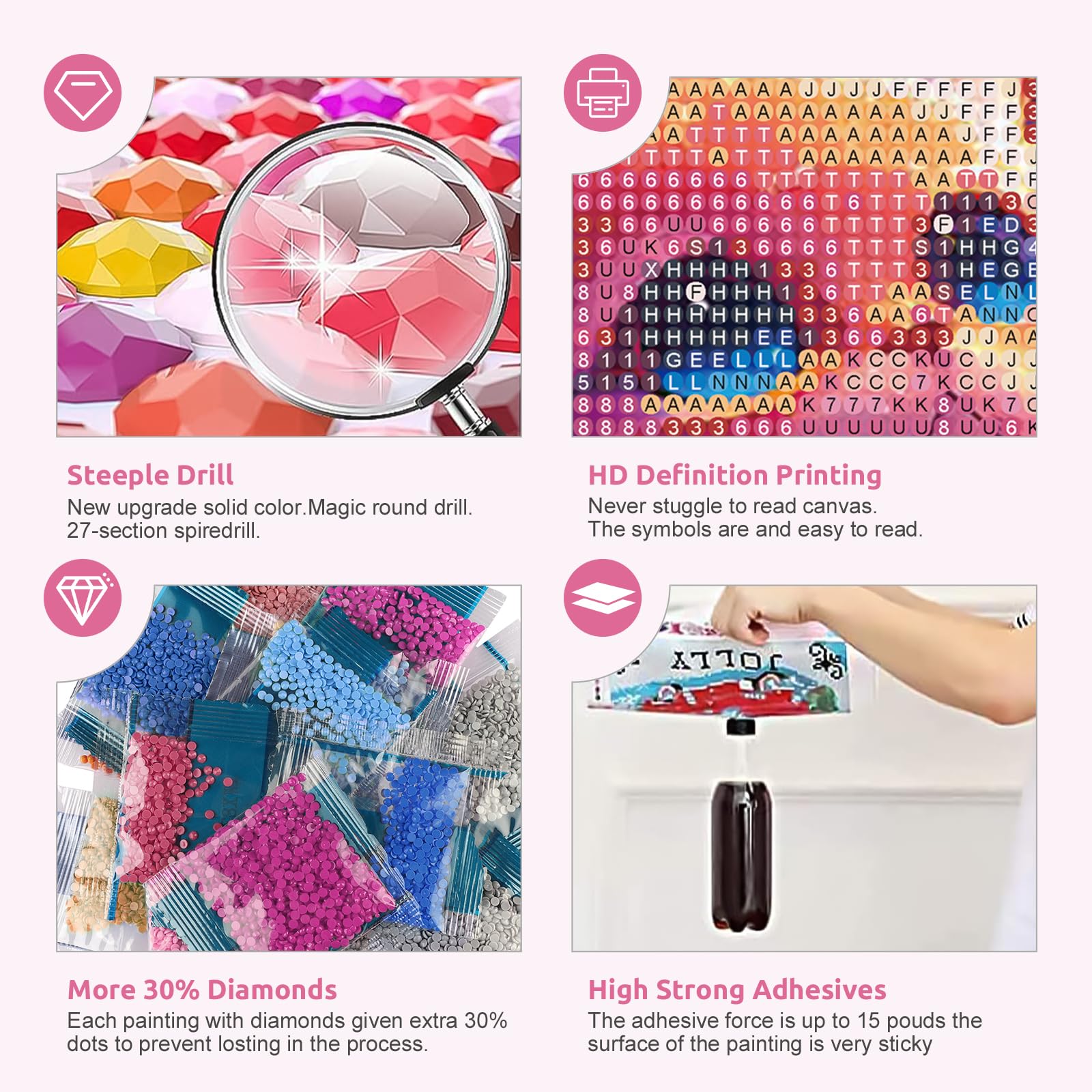 Diamond Painting Katzenpaar 30x40cm - 5D DIY Diamantbild Für Erwachsene & Anfänger