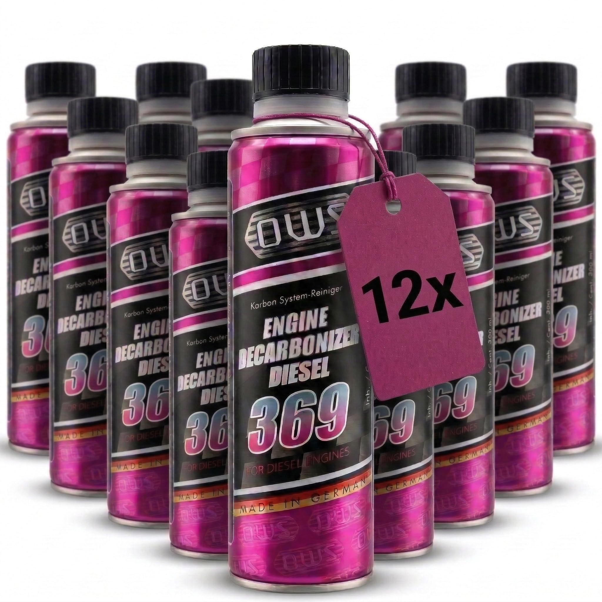 INOX-LIQUIDSYSTEMS OWS 369 Diesel Karbon- & Düsen-System-Reiniger 12x300ml – Tiefenreiniger für Diesel-Einspritzsystem, Ansaug & Brennraum – Entfernt Ablagerungen & Verharzungen - 1