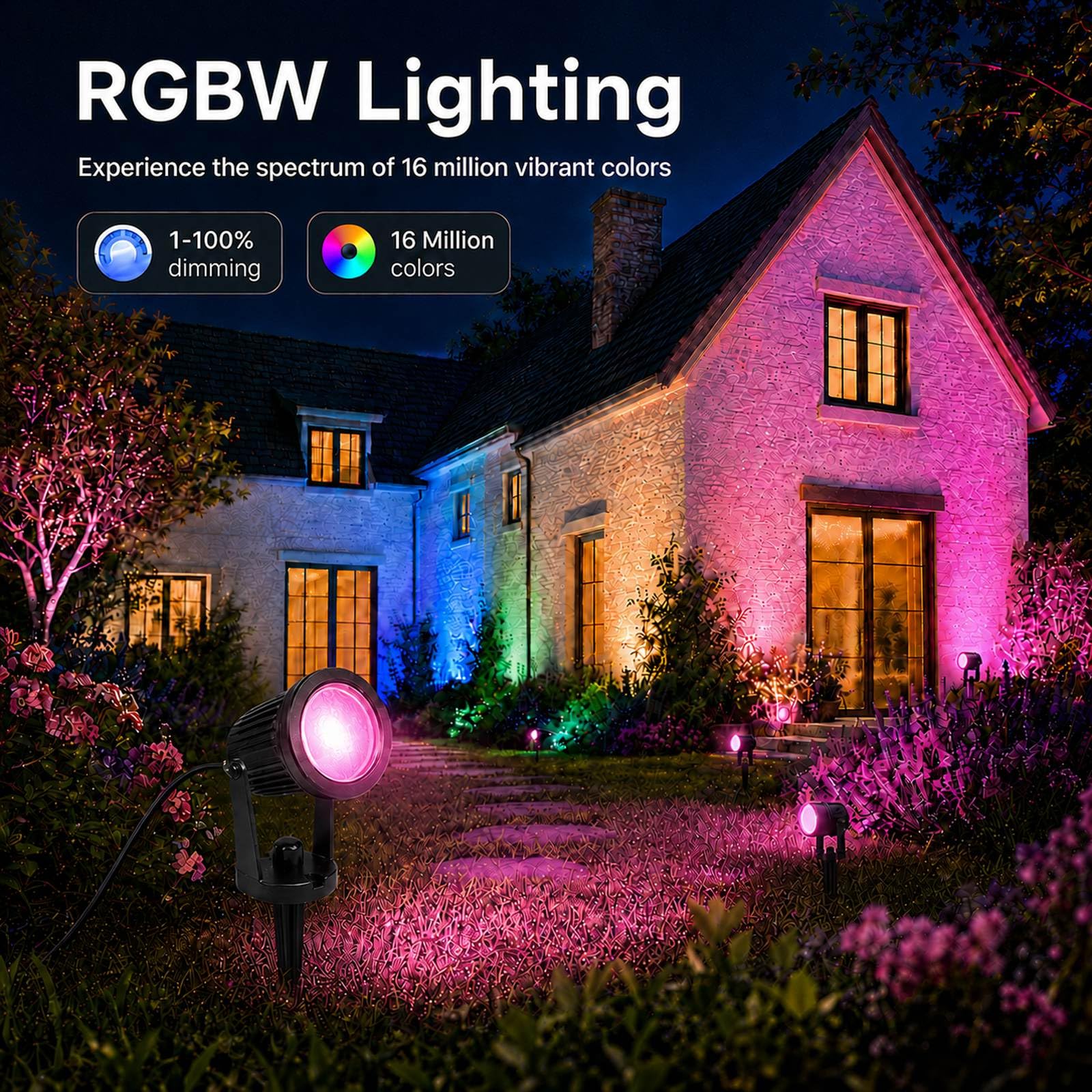 RUICAIKUN Outdoor Lights,15w Spot Lights Outdoor with US Plug and