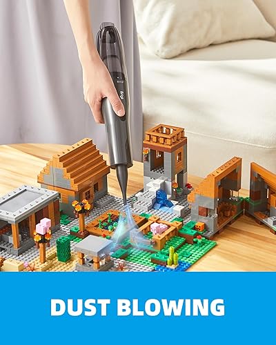 Miniatura 7 de Brigii Aspiradora para grietas, mini aspiradora inalámbrica, aspiradora de mano 2 en 1 y plumero de aire, ligera, 0.88 libras, USB-C recargable, M5
