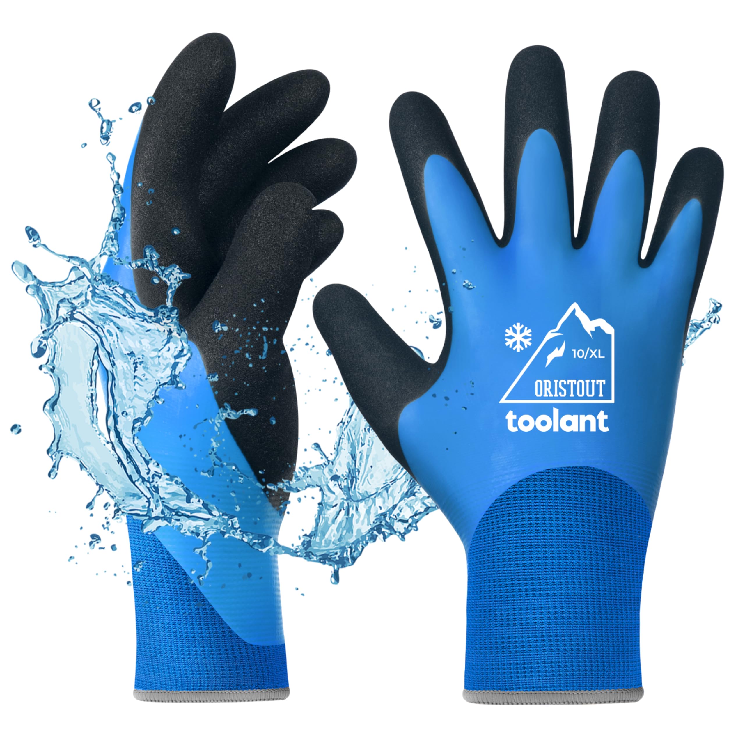 OriStout Waterproof Winter Work Gloves for Men and Women, Touchscreen, Freezer Gloves for Working in Freezer, Thermal Insulated Fishing Gloves, Super Grip, Grey, Large — view 24