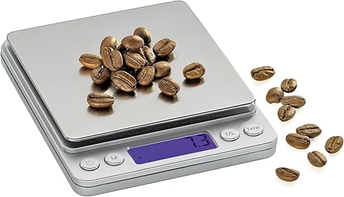Miniatura 3 de Zassenhaus Barista - Báscula digital precisa de bolsillo, 4 x 5 pulgadas, 4 x 5 pulgadas, color plateado