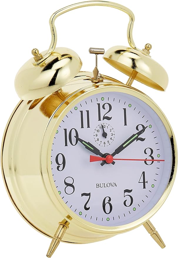 Bulova B8124 Bellman Alarm Clock, Gold Home & Kitchen