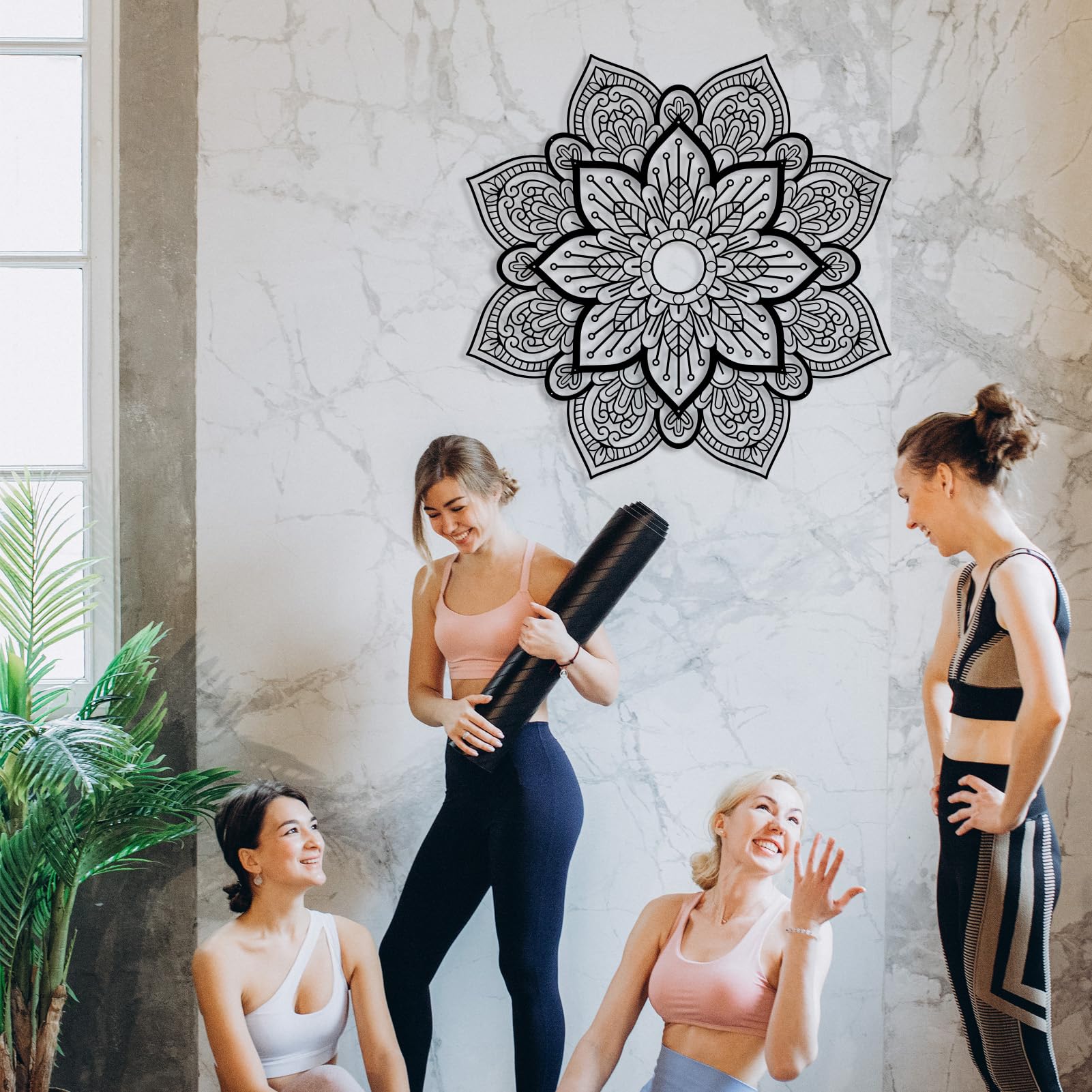 Wand Dekorationen Modern Resama Großes Metall Rundes R, Einzigartige Lotusblume Wanddekoration Für Wohnzimmer Schlafzimmer Badezimmer Korridor Haus Zimmer Und Büro Dekoration Mandala Wanddeko