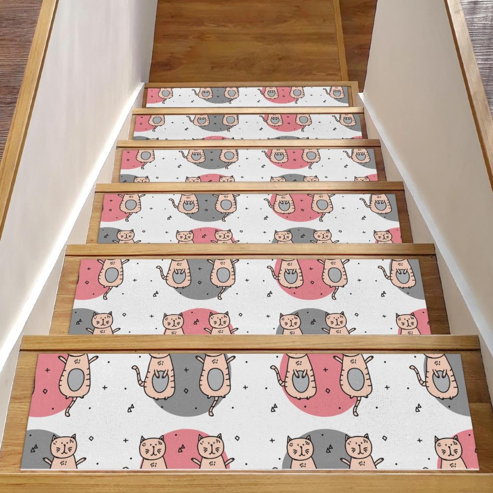Alfombras de escaleras antideslizantes con base de seguridad para perros y niños pack 15
