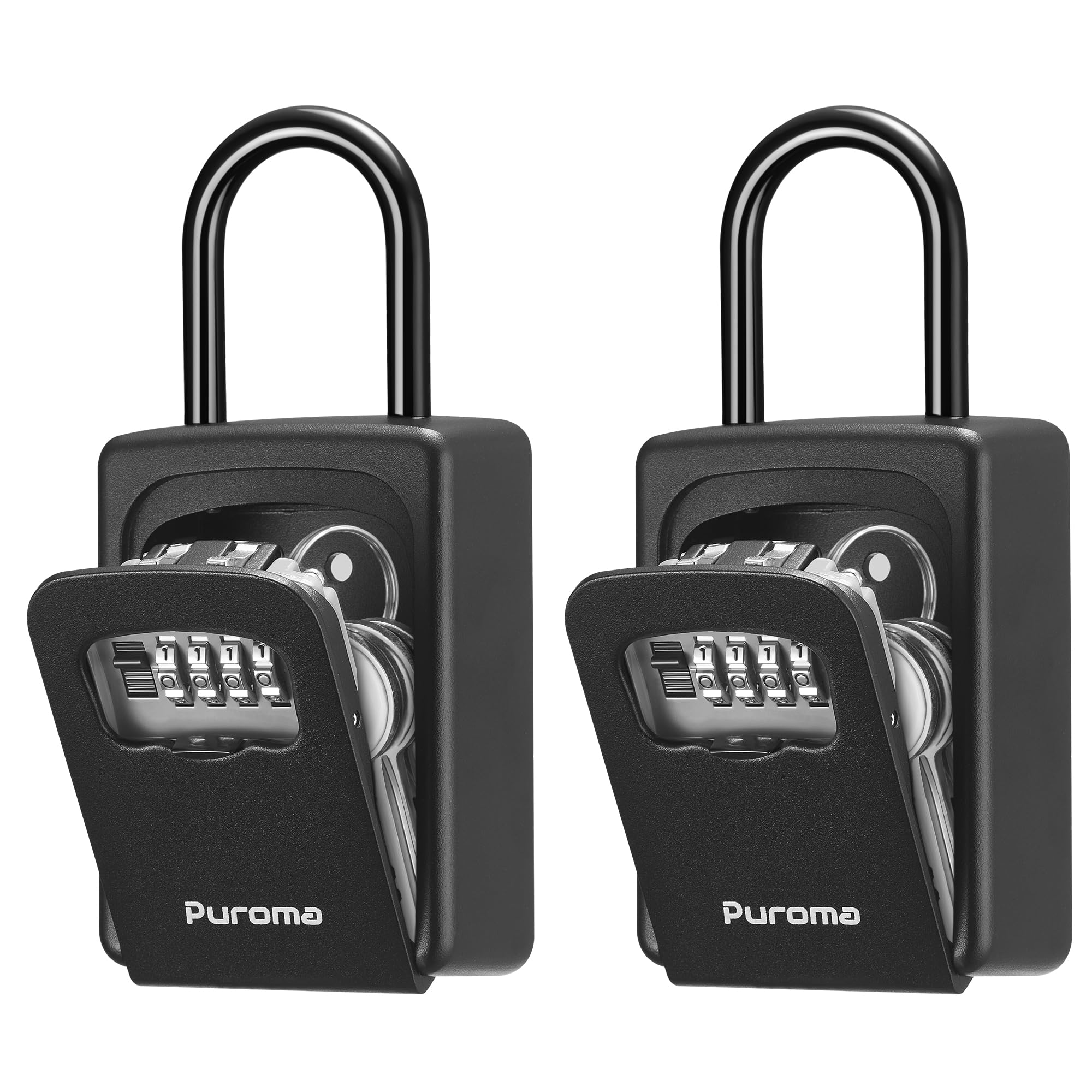 Snapklik.com : Puroma Lock Box, Large Key Lock Box Resettable ...