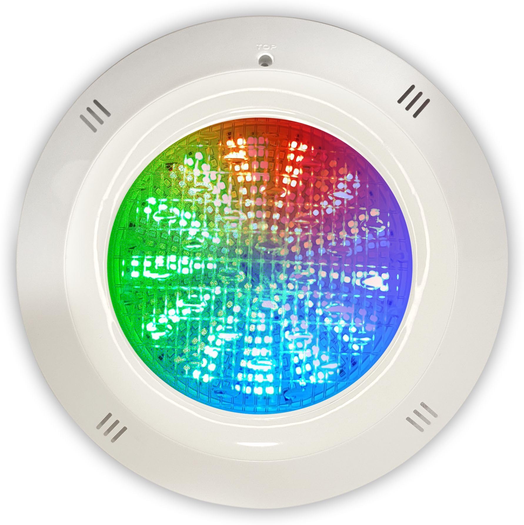 SWIMHOME Foco LED Piscina RGB Superficie 18W 12V DC 4 Hilos IP68 Sincronizable Ø29cm Requiere Controlador