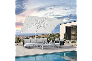 Lausaint Home 10' x 13' Patio Umbrella with Windproof Offset Cantilever