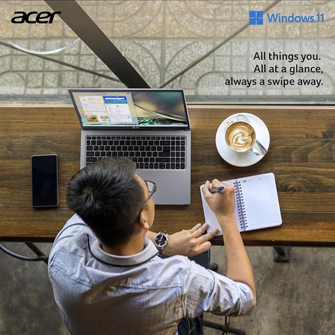 acer Aspire Premium Slim Laptop - 15.6" Full HD IPS 1080P Display - AMD Ryzen 3 7330U Quad-Core Processor - 16GB RAM - 256GB NVMe SSD - Webcam - Wi-Fi 6 - Windows 11 Pro - W/O Mouse