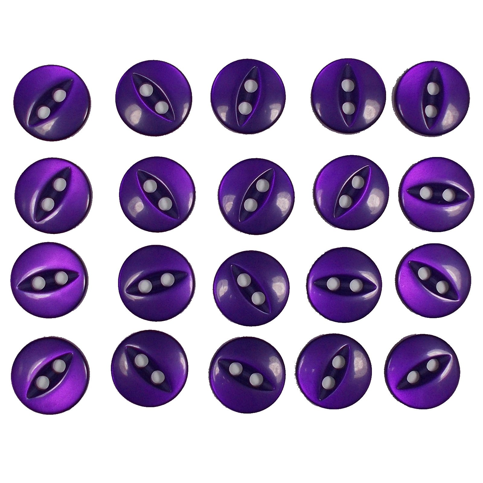 Fisheye Basic Buttons 16mm (Purple, 20)