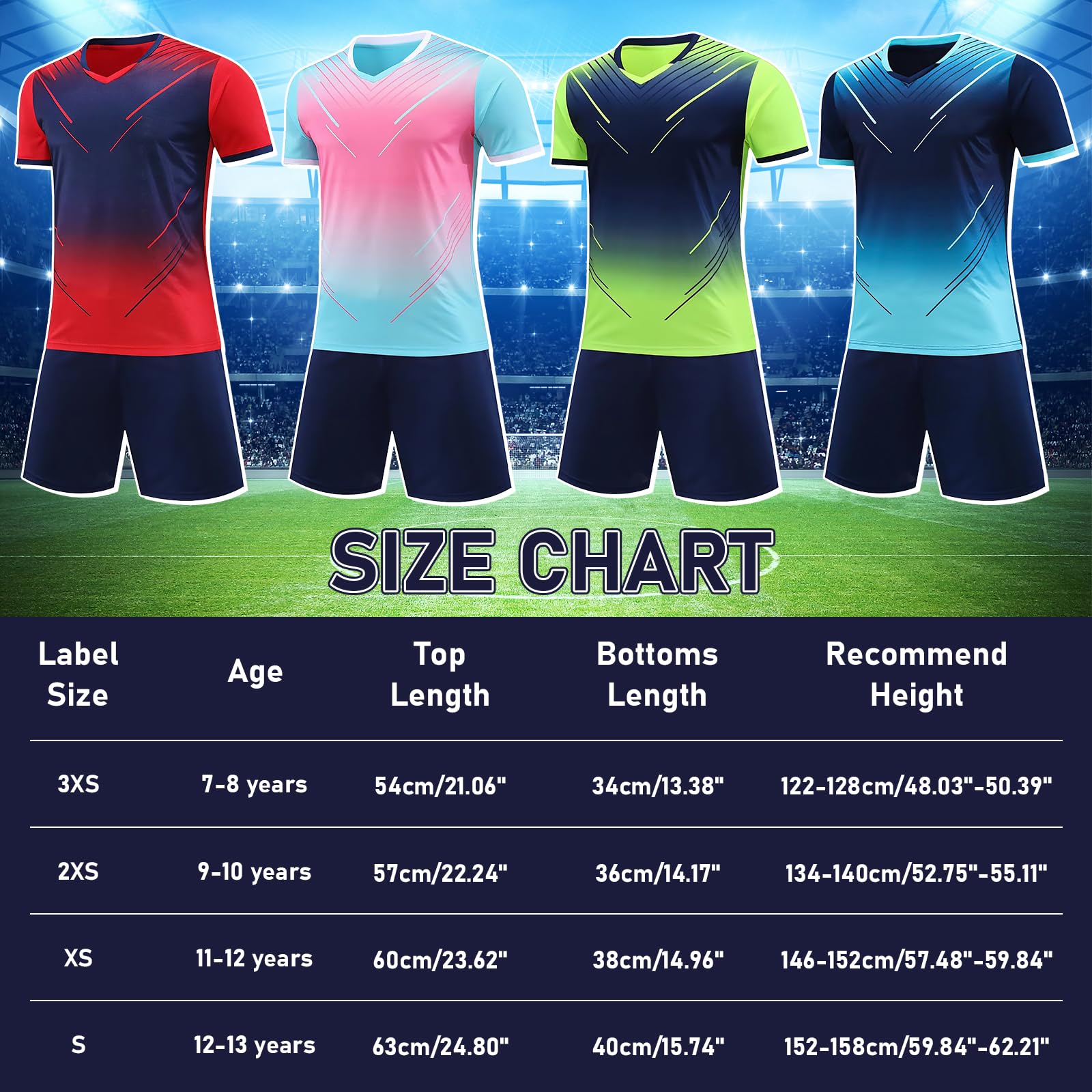 Maglia da Calcio Ragazzi, Asciugatura Rapida Set di Maglietta e Pantaloncini 2 Pezzi, Traspirante Tuta Calcio, Leggero Abbigliamento Sportivo Basket per Bambini 7-13 Anni