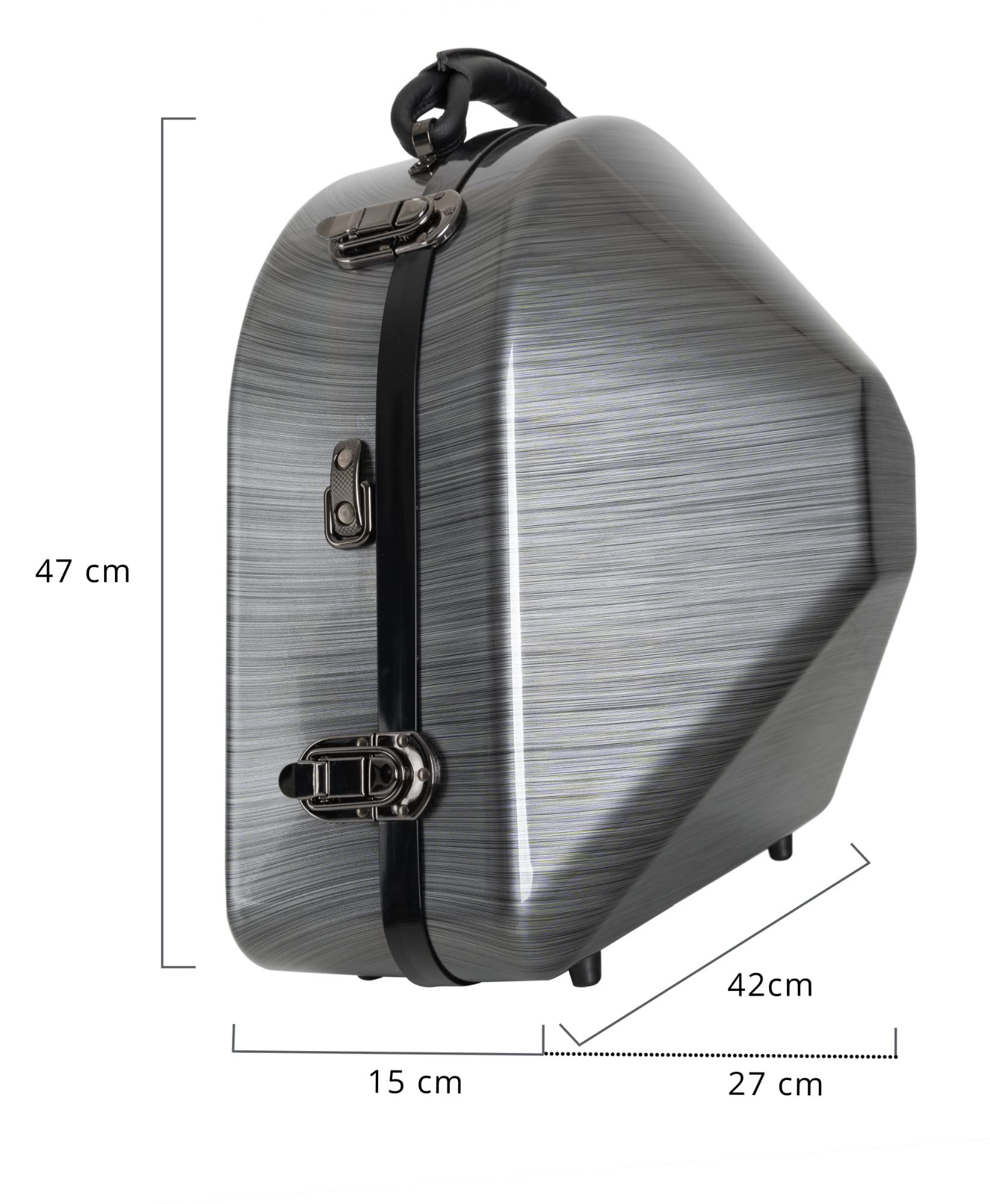 Custodia Deluxe Lechgold per Corno Francese (avvitabile), Alexander e Hoyer | Custodia per strumento Lechgold "Deluxe" per corno francese con campana avvitabile, Adatta per corni semplici e doppi, 7 kg