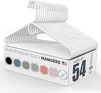 Vista 16 de Neaties Perchas de ropa súper resistentes, paquete de 20 (24 unidades), fabricadas en los Estados Unidos, capacidad de 10 libras, perchas