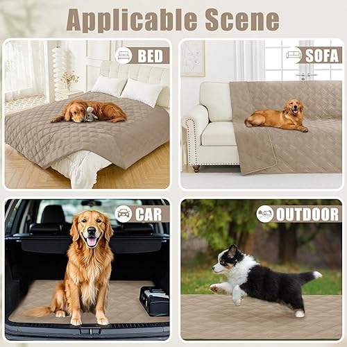 Miniatura 126 de Smiry Manta Impermeable para Cama de Perro, Manta Suave Reversible para Mascotas, Funda Lavable a Prueba de Fugas para Gatos y Perros para Sofá