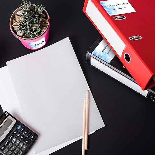 Miniatura 4 de Mr-Label Etiquetas de identificación blancas mate de 2 x 2-58 pulgadas, etiquetas de identificación personalizadas, etiquetas adhesivas permanentes