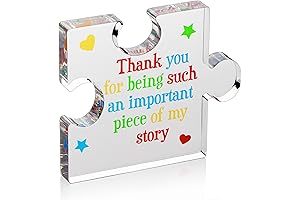 Unique Teacher Appreciation Gifts for Women, Men Engraved Acrylic Block Puzzle