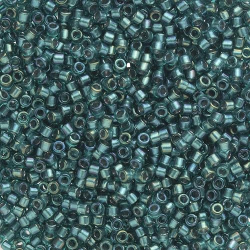 Miniatura 3 de Miyuki Paquete de cuentas de semillas Delica tamaño 110, colección de paletas forradas de color azul aguamarina DB1764, DB1768, DB1769