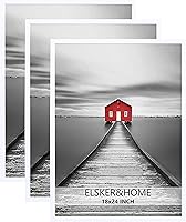 Vista 1 de ELSKER&HOME Juego de 3 Marcos para Póster 18x24, Marco de Fotos Blanco para Montaje en Pared Horizontal o Vertical, Resistente y a Prueba de Arañazos