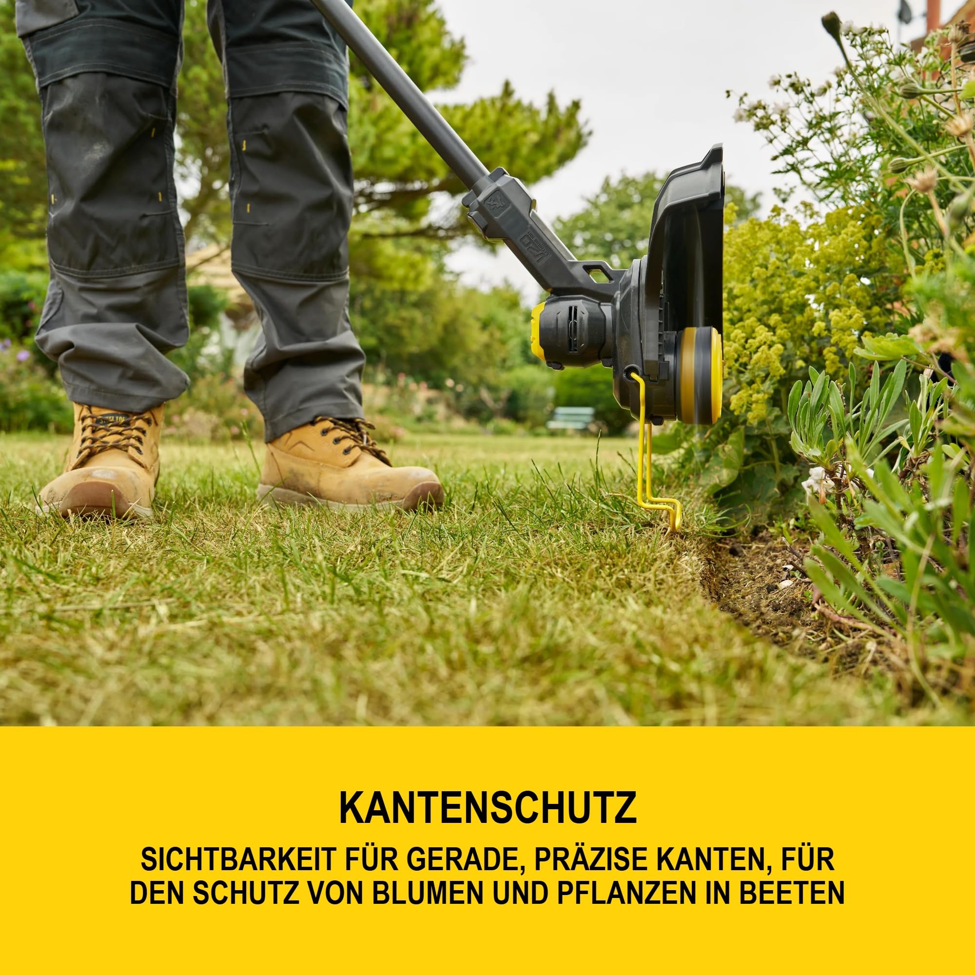 Stanley V20 Akku-Rasentrimmer, mit Kantenschutz, ohne Akku und Ladegerät, 18V, STCST933B-XJ