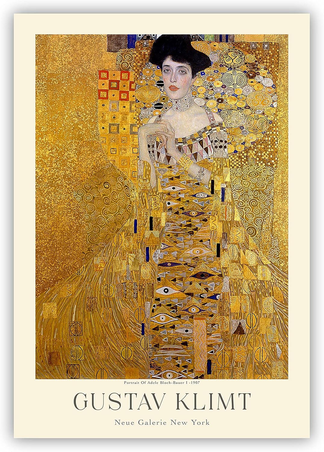 Waeta Rnvzx Canvas Wall Art Woman In Gold Painting by Gustav Klimt Poster Prints 40x60cm