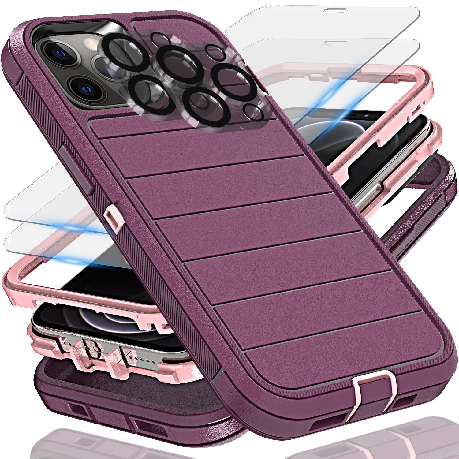 Coque iPhone 12 Pro Max antichoc très résistante aux chutes avec protège-écran - 7
