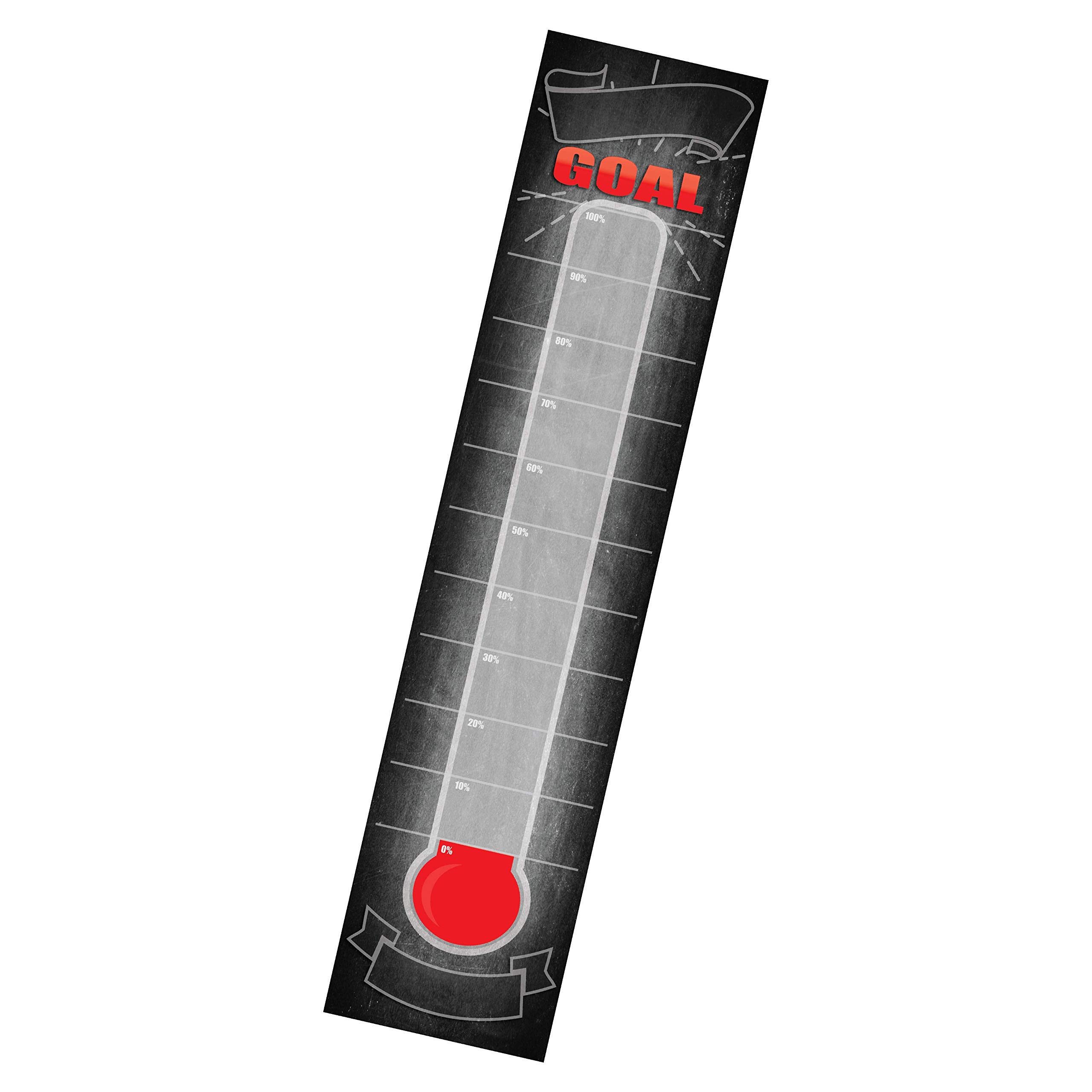 Dry Erase Goal Setting Fundraising Thermometer Chart Chalk Board Look Goal Chart Temperature Poster for Office Classroom or Kids