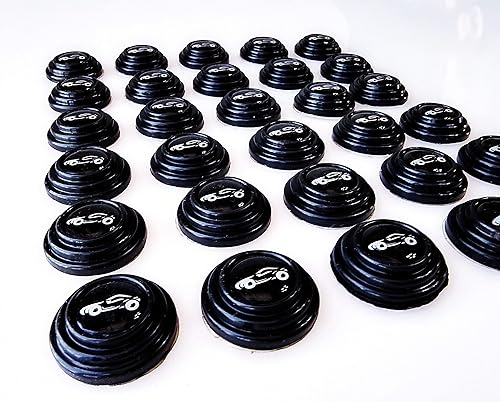 Masmoc 30 PCS Car Door Shock Absorber, Universal Car Door Protection Sticker, PVC Car Door Side Shock Absorbing Protection Stickers