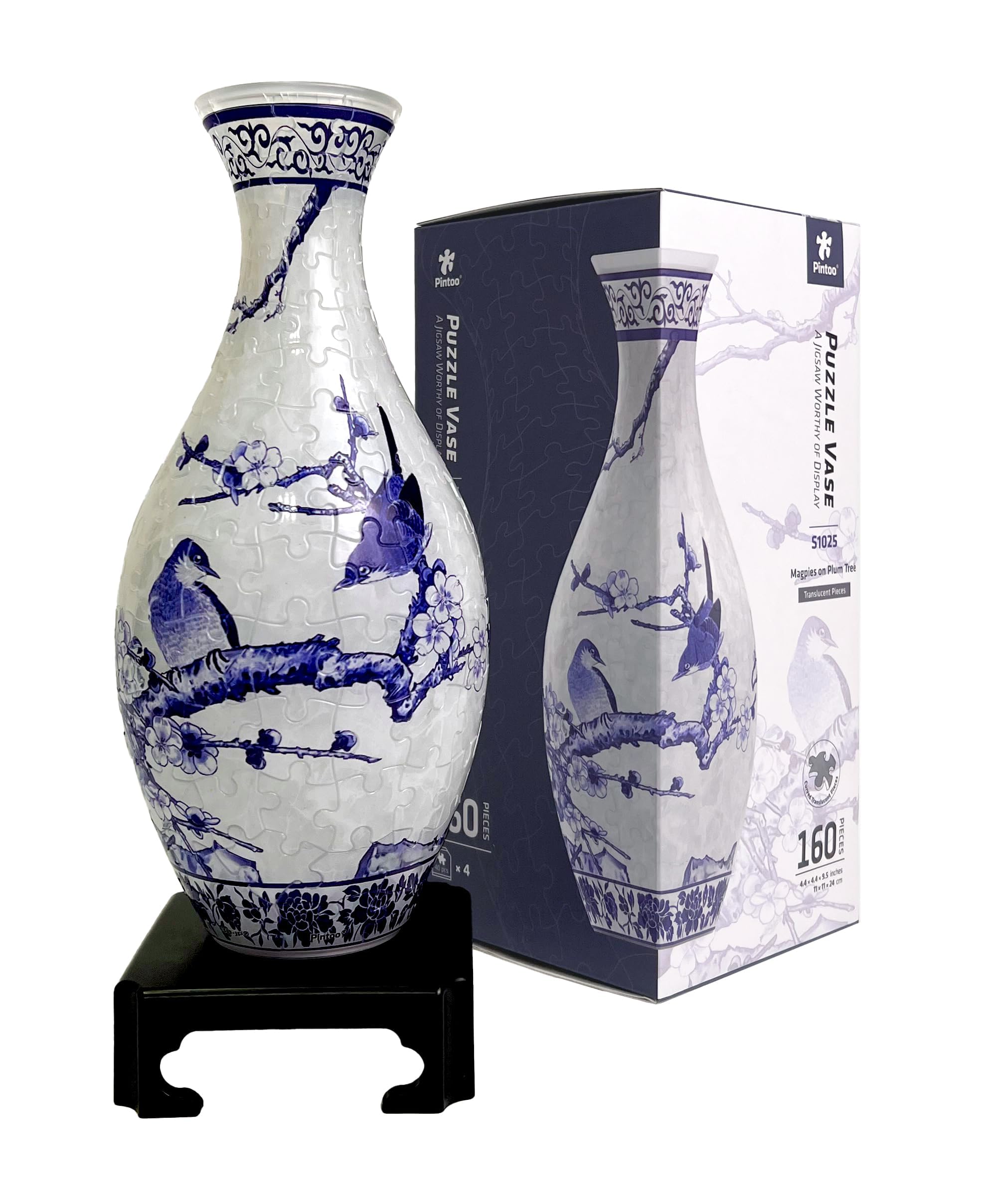 Pintoo 3D Puzzle Vase – Magpies