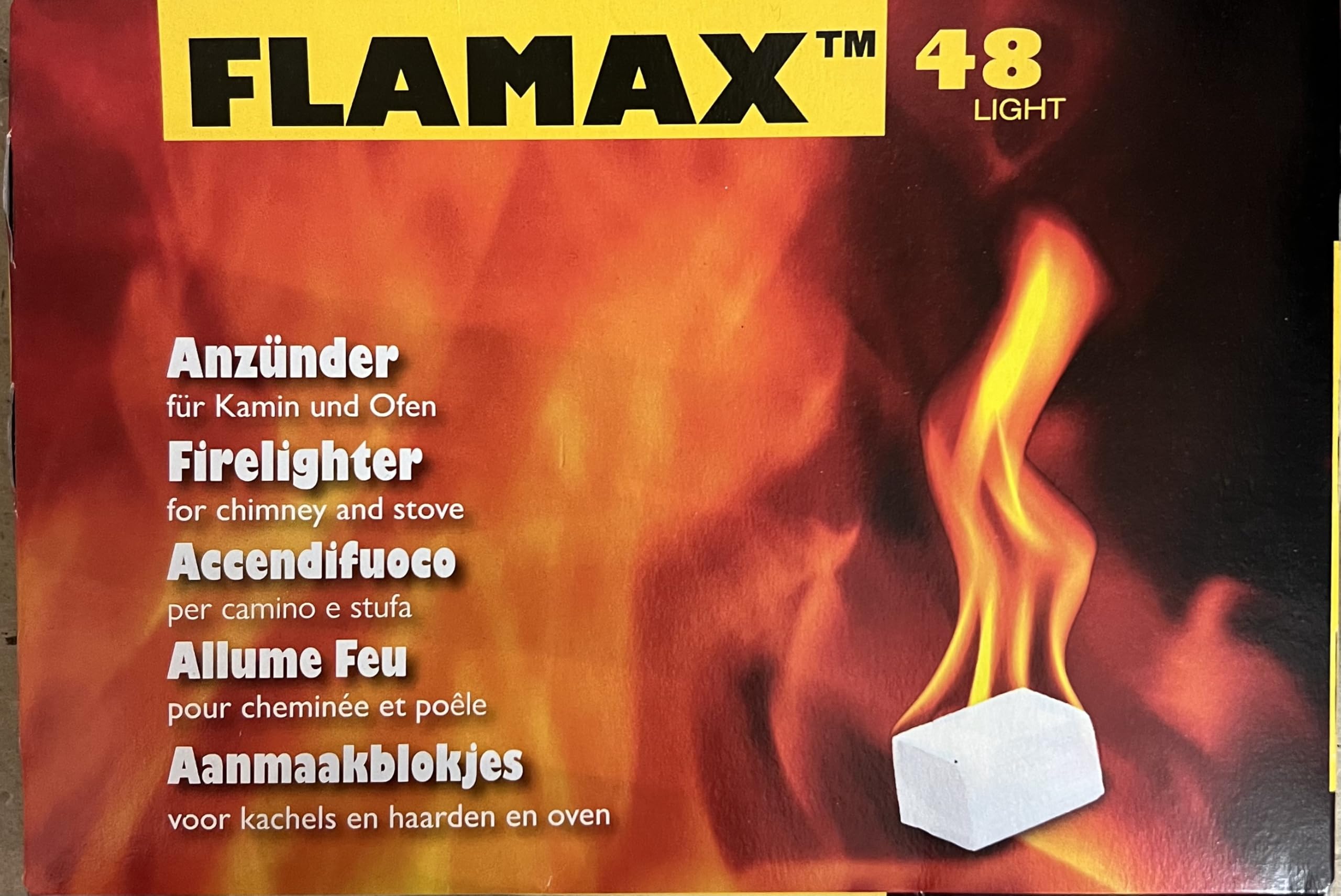 84x 48er Pack Anzündwürfel Kaminanzünder Kohleanzünder Anzünder Würfel Zünder Grillanzünder Ofenanzünder für Kamin, Ofen Kohlenanzünder Anzündwolle Anmachwürfel + 1 Bildmagnet