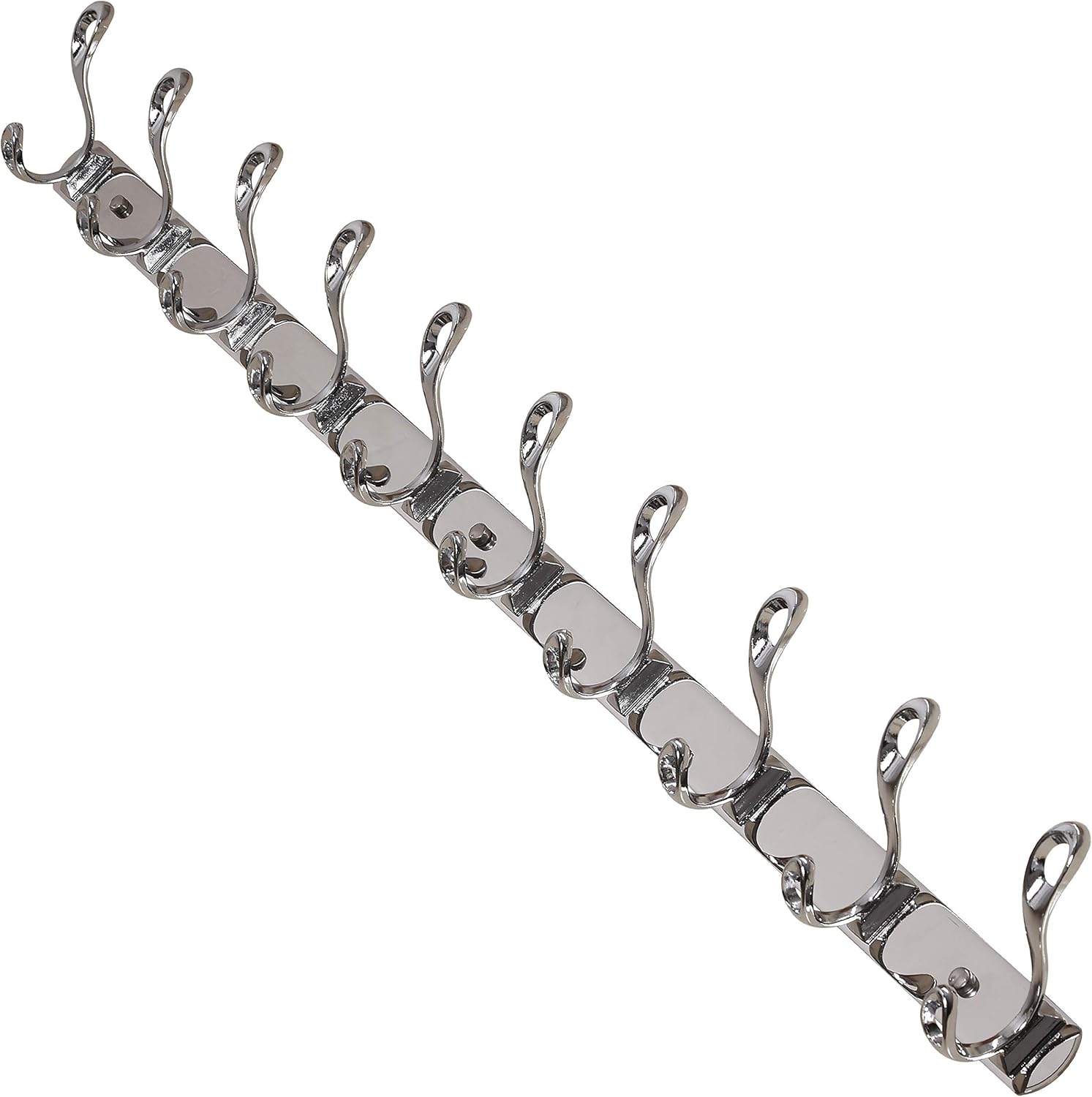 Dseap Wall Mounted Coat Rack 16" Hole Spacing, 375/8" Long, 10Hooks, Heavy Duty