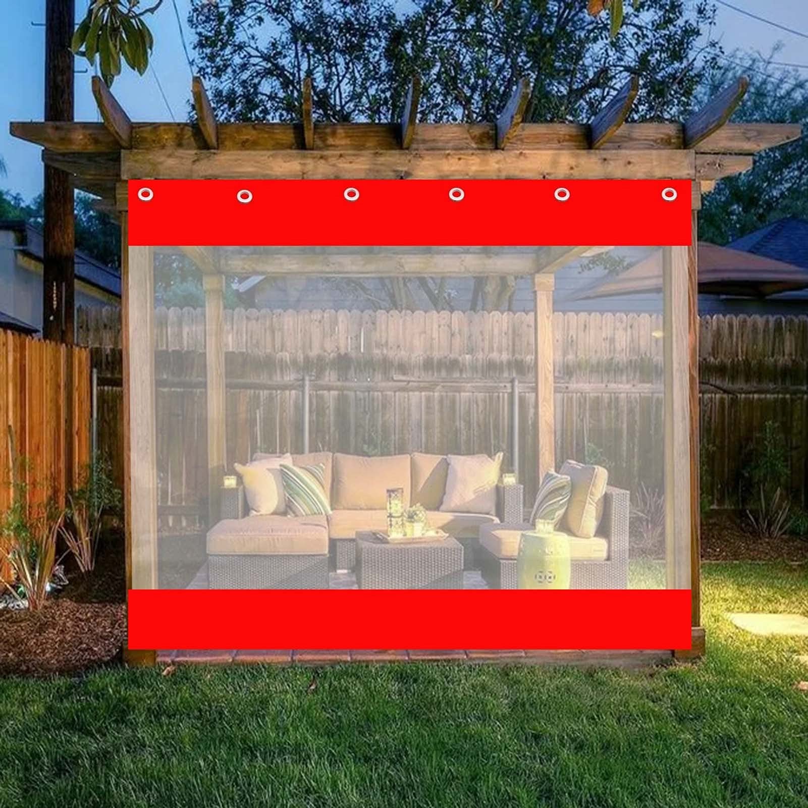 Bâche imperméable de travail transparente en plastique rigide avec oeillets de fixation
